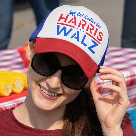 Casquette Harris Walz, Dames de chat pour Kamala Harris Tim 