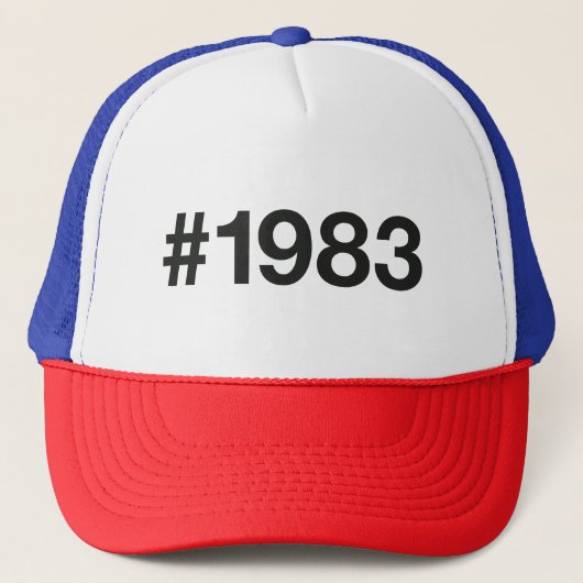 Casquette Hashtag 1983 42 Anniversaire (Devant)