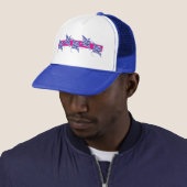 Casquette Hawaïen-Fleur-Manta-Rays (En situation)