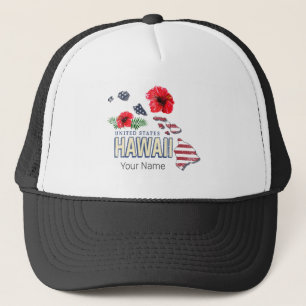 Casquette Hawaii États-Unis Retro State Map USA Souvenir
