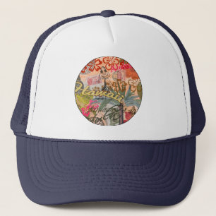 Casquette Hawaii Hula Fleur Voyage Vintage