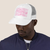 Casquette Health Text Multi Language Word Trucker Hat (En situation)