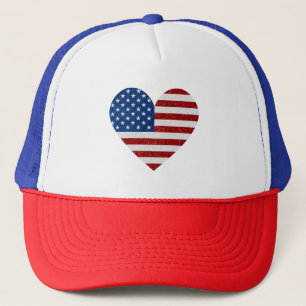 Casquette Heart July 4th Glitter