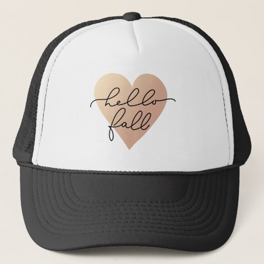 Casquette Hello Fall Love Heart (Devant)
