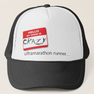 Casquette hello-my-name-is_m, fou, coureur d'ultramarathon
