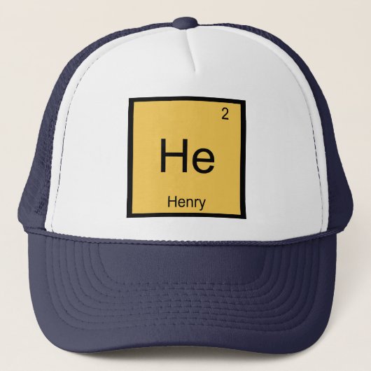 Casquette Henry Nom Chimie Élément Tableau Périodique (Devant)