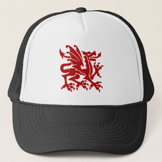 Casquette Heraldic Dragon 01 - Ruby Red (Devant)