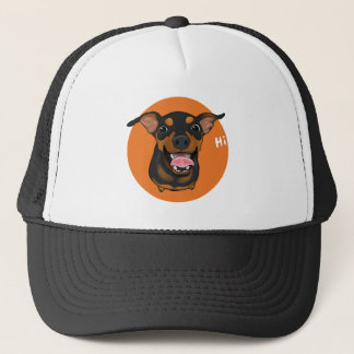 Casquette heureux de camionneur de Pinscher