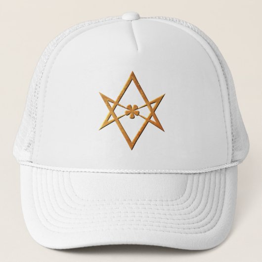 Casquette Hexagram unicursale d'or - symbole thelemic (Devant)