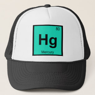 Casquette Hg - Chimie au mercure Symbole de table périodiqu