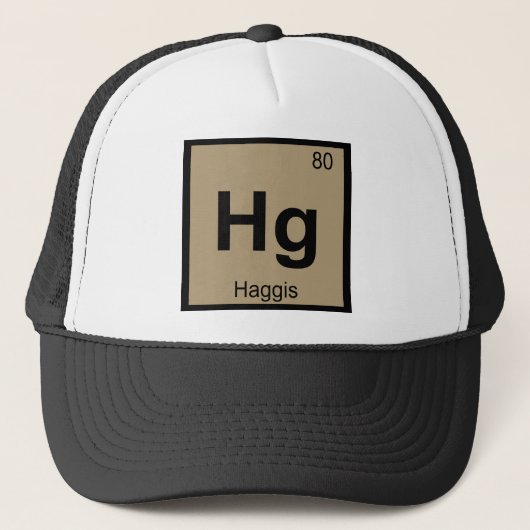 Casquette Hg - Haggis Chimie de viande Symbole de table péri (Devant)