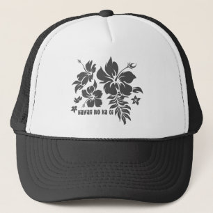 Casquette Hibiscus Pareau Floral hawaïen en gris pour les C