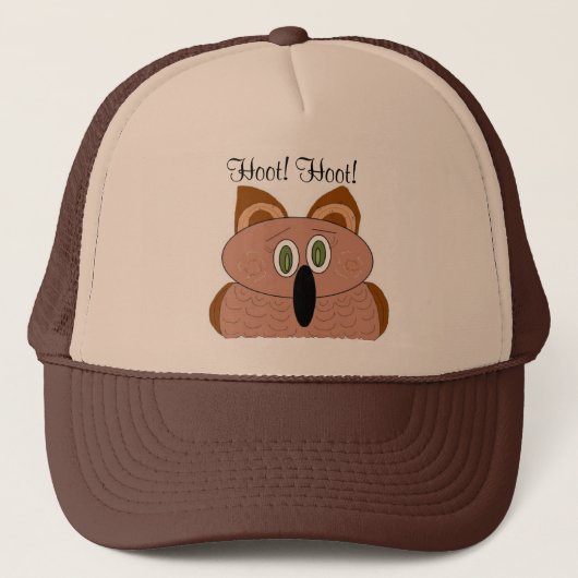 Casquette Hibou aux yeux écarquillés (Devant)