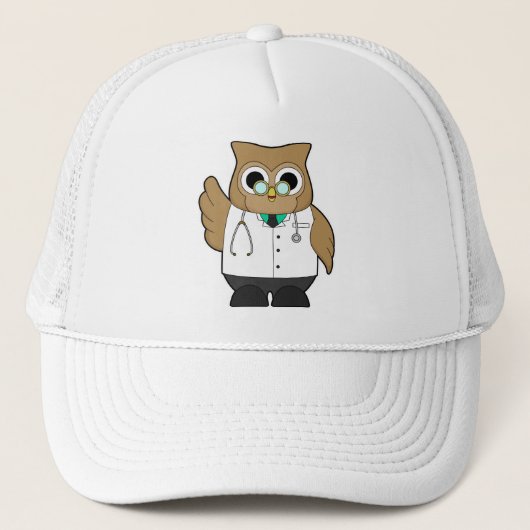 Casquette Hibou comme docteur avec Stétoscope (Devant)