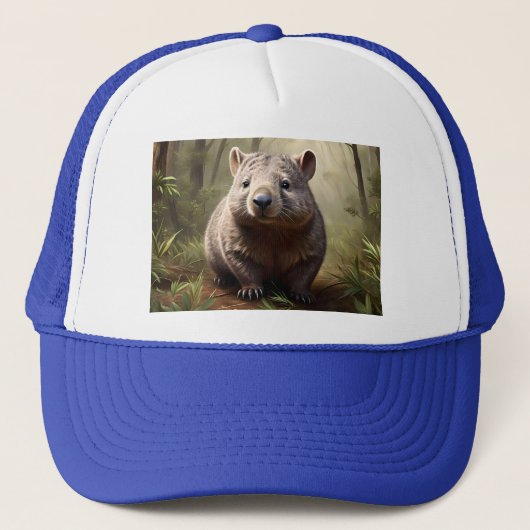 Casquette "Hidden in the Bush : An Aussie Wombat in the Wild (Devant)