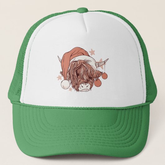 Casquette Highland Cow - Noël Greeting Design Cadeau (Devant)