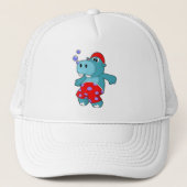 Casquette Hippo à la natation avec maillots de bain (Devant)