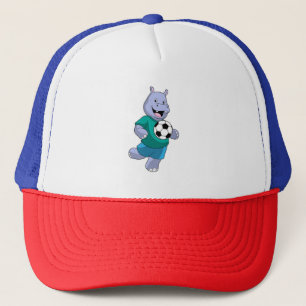 Casquette Hippo comme joueur de football avec Soccer