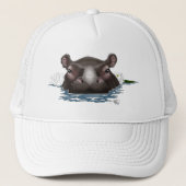 Casquette Hippopotame Lotus Blanc Bleu (Devant)