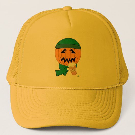 Casquette Hips Jack-o-lanterne Halloween Coffee Art (Devant)