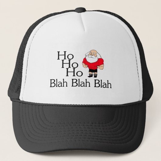 Casquette Ho Ho Ho Blah - Noël fade (Devant)