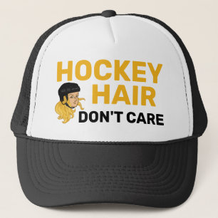 Casquette Hockey Hair Don't Care Blonde Hair Trucker Hat