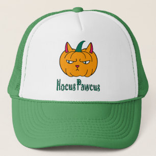 Casquette Hocus pawcus Halloween citrouille ginger cat magie