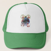 Casquette Holiday Characters on a Snowflake Ornament (Devant)
