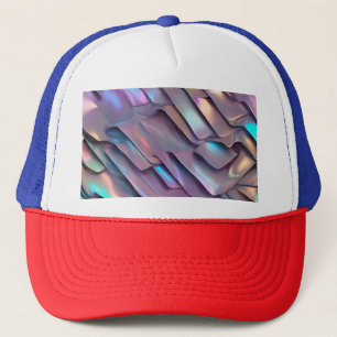 Casquette Holographie abstraite/iridescente futuriste