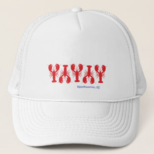 Casquette Homards rouges Blanc Personnalisé Bleu Emplacement