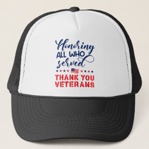 Casquette Hommage à tous ceux qui ont servi le drapeau milit