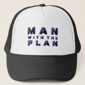 Casquette Homme Avec Plan Blue Text Design (Devant)