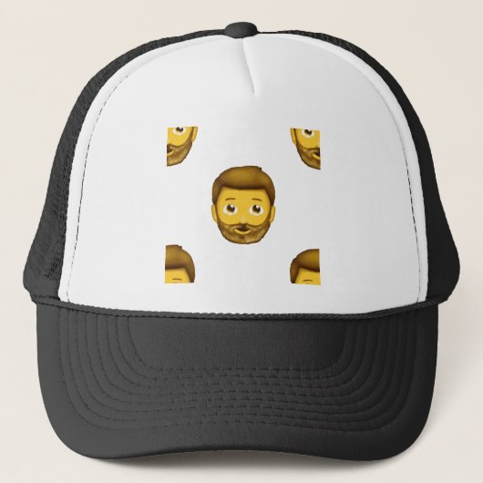 Casquette homme barbu émoji (Devant)
