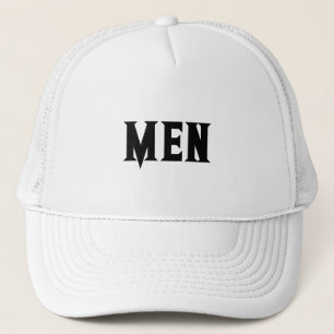 Casquette Homme blanc et blanc Texte Beau Hommes garçons
