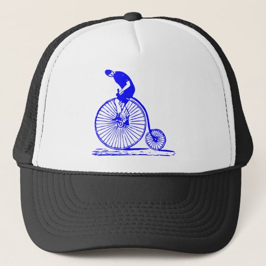 Casquette Homme sur un penny Farthing - Bleu (Devant)