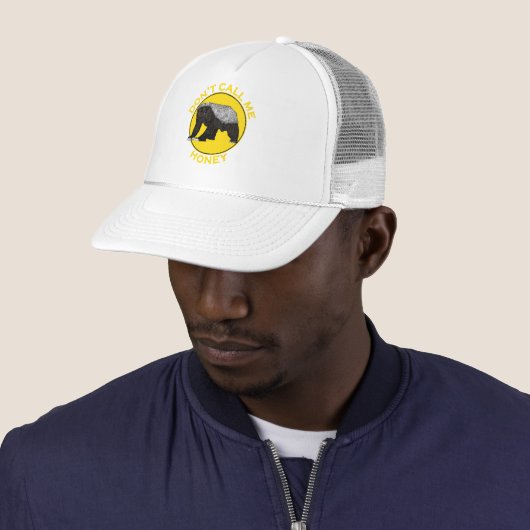 Casquette Honey Badger Funny Slogan Ne pas m'appeler Jaune P (En situation)