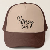 Casquette Honey Girl Women's Tan & Brown Trucker (Devant)