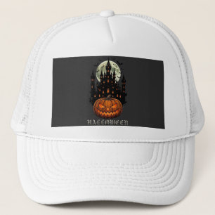 Casquette Hoodie Halloween Château Hanté Citrouille