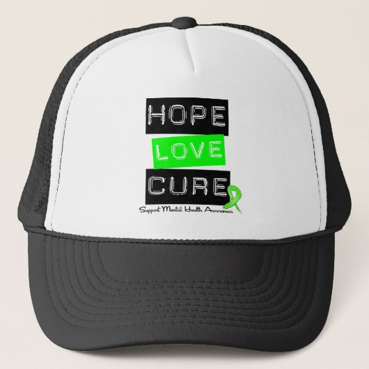 Casquette Hope Love Cure - Sensibilisation à la santé mental (Devant)