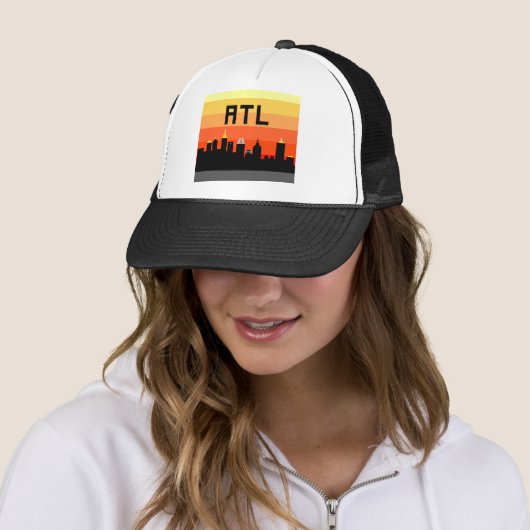Casquette Horizon à 8 bits ATL d'Atlanta (En situation)