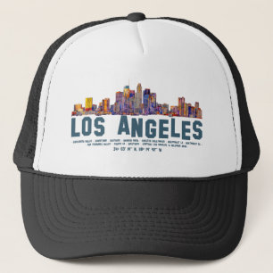 Casquette Horizon de Los Angeles. Noms de zones et coordonné