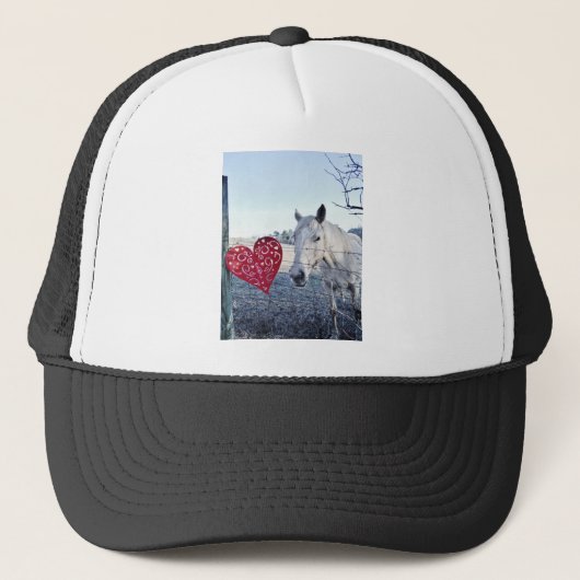 Casquette HORSE coeur Valentine (Devant)