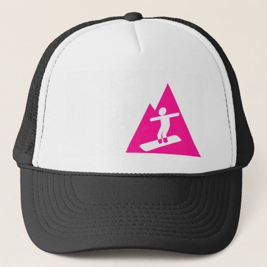 Casquette Hot Pink Snowboard (Devant)
