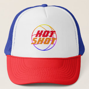 Casquette Hot Shot Citation de basket avec texte bleu