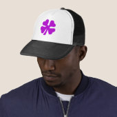 Casquette Housse à quatre feuilles - violet (En situation)