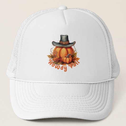 Casquette Howdy Fall - Vibes d'automne rustiques (Devant)