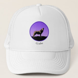 Casquette Howling Wolf at Sunset - Art faunique original
