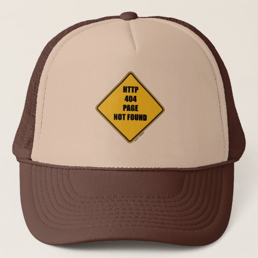 Casquette HTTP 404 Page introuvable Yellow Diamond Sign (Devant)