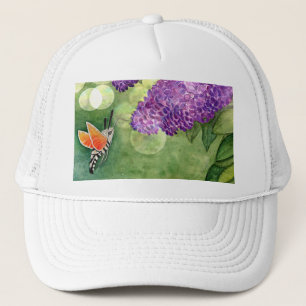 Casquette Hummingbird Hawk Moth and Lilacs