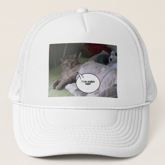 Casquette Humour de chat Tabby Orange (Devant)